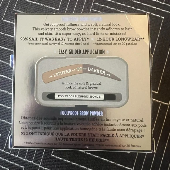 Benefit Cosmetics Foolproof Brow Powder *NIB* Shade 1 Light - Picture 4 of 4